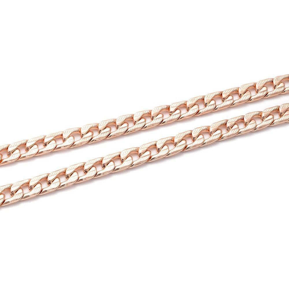 Curb Necklace 20 inches in ION Plated Rose Gold